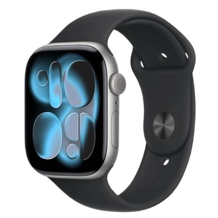 Apple Watch Series 11 GPS 46 mm Space Grey Aluminium Case with Black Sport Band - M/L