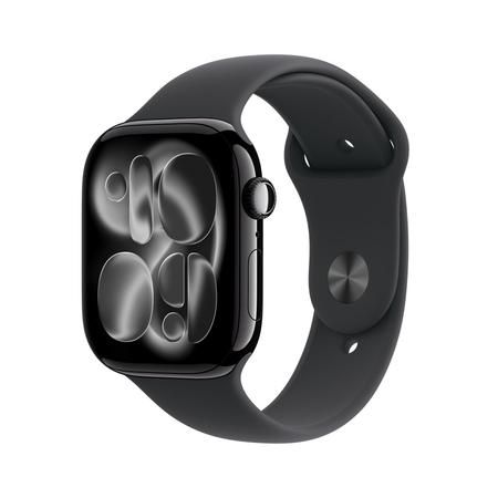 Apple Watch Series 11 GPS + Cellular 46 mm Jet Black Aluminium Case with Black Sport Band - M/L Apple Watch Series 11 GPS + Cellular 46 mm Jet Black Aluminium Case with Black Sport Band - M/L