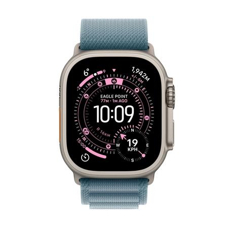 Apple Watch Ultra 3 GPS + Cellular 49 mm Natural Titanium Case with Light Blue Alpine Loop - Medium