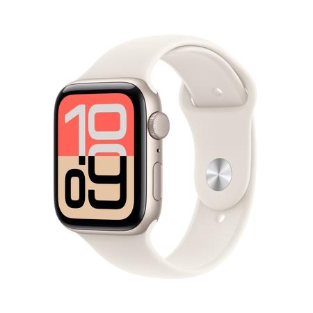 Apple Watch SE 3 GPS 44 mm Starlight Aluminium Case with Sand Sport Band - S/M