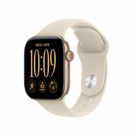 Apple Watch Series 12 42 mm GPS Light Gold Aluminium Case with Sand Sport Band - M/L