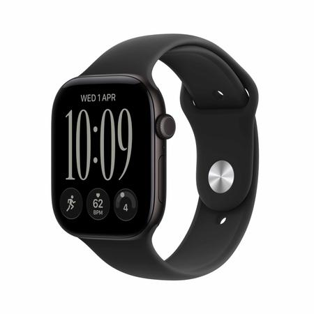 Apple Watch Series 12 GPS + Cellular 46 mm Black Aluminium Case with Black Sport Band - S/M