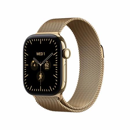 Apple Watch Series 12 42 mm GPS + Cellular Radiant Gold Titanium Case with Radiant Gold Milanese Loop