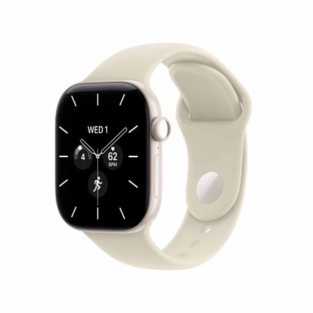 Apple Watch Series 12 42 mm GPS + Cellular Pearl White Ceramic Case with Sand Sport Band - S/M Apple Watch Series 12 42 mm GPS + Cellular Pearl White Ceramic Case with Sand Sport Band - S/M