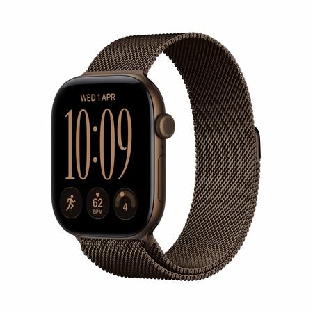 Apple Watch Series 12 GPS + Cellular 46 mm Dark Bronze Aluminium Case with Dark Bronze Milanese Loop - S/M Apple Watch Series 12 GPS + Cellular 46 mm Dark Bronze Aluminium Case with Dark Bronze Milanese Loop - S/M