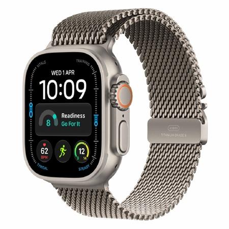 Apple Watch Ultra 4 GPS + Cellular 49 mm Natural Titanium Case with Natural Titanium Milanese Loop - Medium Apple Watch Ultra 4 GPS + Cellular 49 mm Natural Titanium Case with Natural Titanium Milanese Loop - Medium