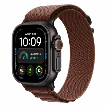 Apple Watch Ultra 4 GPS + Cellular 49 mm Black Titanium Case with Burgundy Alpine Loop - Small Apple Watch Ultra 4 GPS + Cellular 49 mm Black Titanium Case with Burgundy Alpine Loop - Small