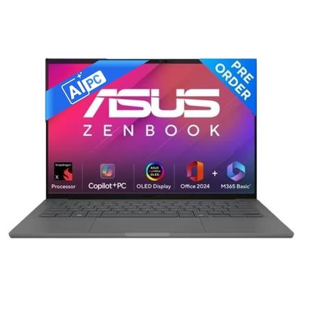 Asus ZenBook A14 UX3407QA-QD259WS Standard Laptop (Snapdragon X X1-26-100/16 GB/512 GB SSD/Qualcomm Adreno GPU/Windows 11/MSOffice/WUXGA), 35.56 cm - 14 inch, Iceland Gray