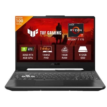 Asus TUF Gaming A15 FA506NCQ-HN007WS Gaming Laptop (AMD Ryzen 7 170 Processor/16 GB/512 GB SSD/Windows 11 Home/MSOffice Home 2024/Full HD), 39.6 cm - 15.6 inch, Graphite Black Asus TUF Gaming A15 FA506NCQ-HN007WS Gaming Laptop (AMD Ryzen 7 170 Processor/16 GB/512 GB SSD/Windows 11 Home/MSOffice Home 2024/Full HD), 39.6 cm - 15.6 inch, Graphite Black