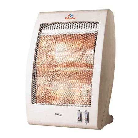 Bajaj RHX 2 Halogen Room Heater 800 W, Dual Heating Rods, Instant Heating, Energy Efficient, Portable & Compact Design, 2 Years Warranty, Beige