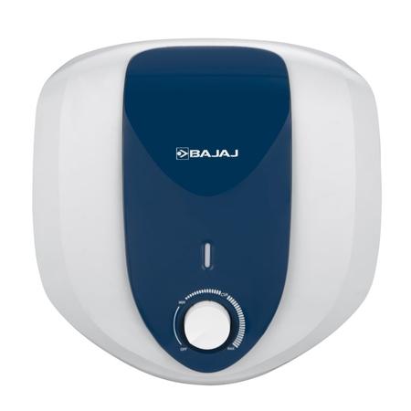 Bajaj Armour Series Pentacle 25 L Storage Water Heater, 5-Star Rated, Glass-Lined Tank, Non-Stick Heating Element, Safe for High-Rise, Child Safety, 4 Years Warranty, White & Blue