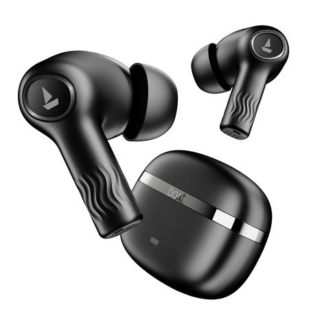 boAt Nirvana Ion Truly Wireless in-Ear Earbuds with 120 HRS Playback (24 hrs/Charge), Crystal Bionic Sound with Dual EQ Modes, Quad Mics ENx Technology, in Ear Detection (Charcoal Black)