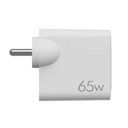 boAt QCPD 65 W Dual Port Wall Charger with 150 cm (1.5 m) Cable, White boAt QCPD 65 W Dual Port Wall Charger with 150 cm (1.5 m) Cable, White