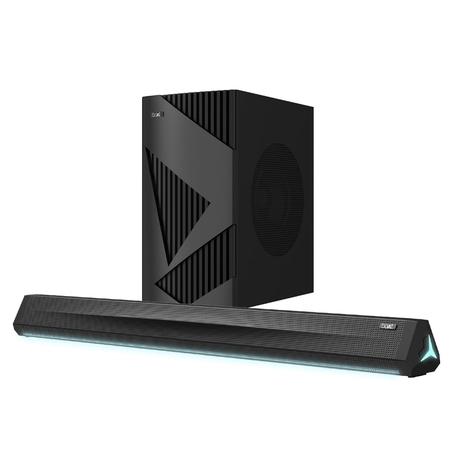 boAt Aavante Bar Theme Bluetooth Soundbar with 160 RMS Signature Sound, 2.1 Channel, BT v5.3, Multi-Compatibility, EQ Modes & Dynamic LEDs (Black)