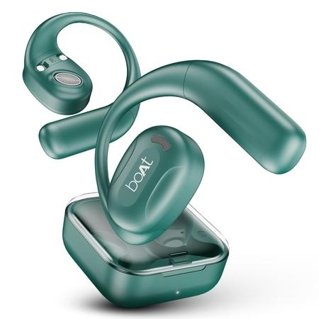 boAt Airdopes Progear Open Ear Ear Buds with Air Conduction Technology, 4 Mics with AI-ENx, 100 hrs Playback, 15 mm Drivers, Secure Fit, Beast Mode with 40 ms Latency, ASAP Charge (Sporty Green) boAt Airdopes Progear Open Ear Ear Buds with Air Conduction Technology, 4 Mics with AI-ENx, 100 hrs Playback, 15 mm Drivers, Secure Fit, Beast Mode with 40 ms Latency, ASAP Charge (Sporty Green)