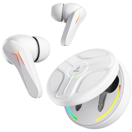 boAt Immortal 141 TWS Earbuds with ENxTM Tech, Up to 40 hrs Playtime, boAt Signature Sound, BEAST Mode, IPX4 Resistance, IWP Tech, RBG Lights, & USB Type-C Port (White Sabre)