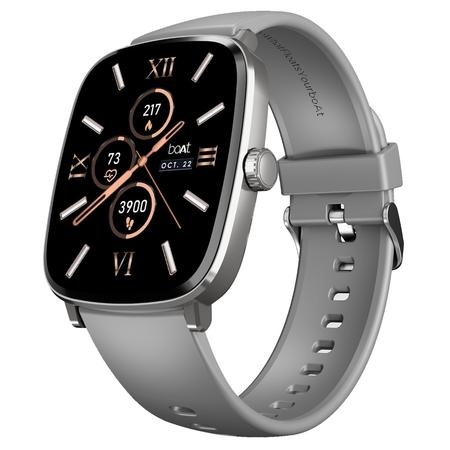boAt Ultima Regal Smart Watch with 5.10 cm (2.01 inch) AMOLED Display Functional Crown, Watch Face Studio, Emergency SOS, BT Calling, 100+ Sports Modes(Cool Grey)