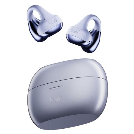 boAt Airdopes Loop With Clip-On Fit, Air Conduction Tech, 50 hrs Playback, 4 Mics with ENx, Dual EQ Modes, 12 mm Drivers, Beast Mode with 40 ms Latency, ASAP Charge (Lavender Mist)