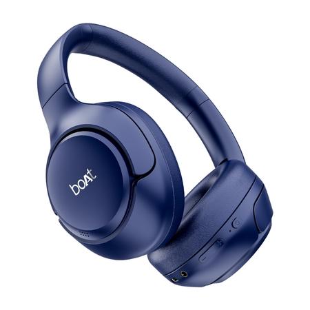 boAt Rockerz 551 ANC Pro Bluetooth Headphone With 42 dB Adaptive ANC, 72 Hours Plackback, 40 mm drivers, Enx Tech, Beast Mode, BT v5.4, Foldable Cups (Bold Blue)
