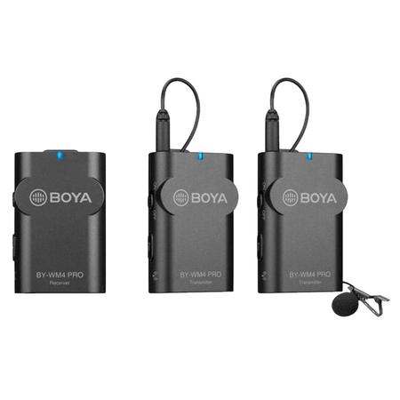 Boya BY-WM4 Pro-K2 Omnidirectional Dual Channel Digital Lavalier Microphone For video, podcast, and mobile journalism application (Black) Boya BY-WM4 Pro-K2 Omnidirectional Dual Channel Digital Lavalier Microphone For video, podcast, and mobile journalism application (Black)