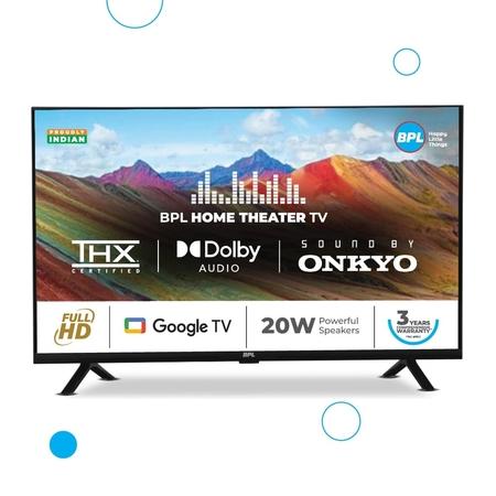 BPL 109 cm (43 inch) FHD Onkyo Home Theatre Smart LED Google TV with Dolby Audio, 43F-E5340