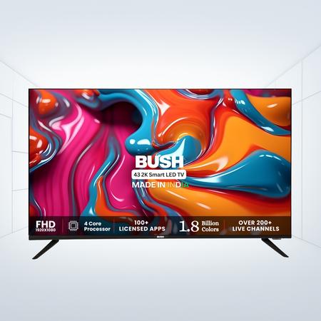 Bush 109 cm (43 inch) Full HD Smart LED TV, Black, JMK43 Bush 109 cm (43 inch) Full HD Smart LED TV, Black, JMK43
