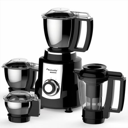 Butterfly Magnum Mixer 900 Watts with 4 Jars, Black Butterfly Magnum Mixer 900 Watts with 4 Jars, Black