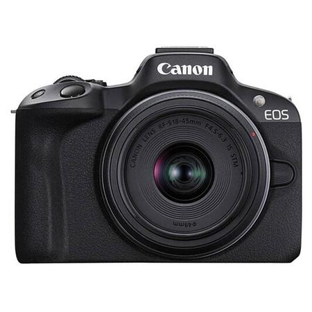 Canon EOS R50 Mirrorless Camera with Focal length 29-72 mm Lens Kit (RF-S18-45mm f/4.5-6.3 IS STM), Black Canon EOS R50 Mirrorless Camera with Focal length 29-72 mm Lens Kit (RF-S18-45mm f/4.5-6.3 IS STM), Black