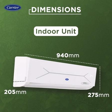 Carrier 1.5 Ton 5 Star Xcel Edge Fxi Inverter Split AC, CAI19CE5R35F0, (2.5 Filter, Flexicool 6 in 1, Smart Energy Display, High Ambient Working 52 degree Celsius)