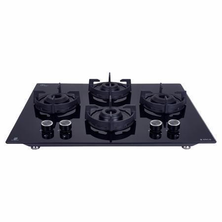 Elica Flexi 460 Lotus IND HD Brass 4 Burners Hob, Black Glass Elica Flexi 460 Lotus IND HD Brass 4 Burners Hob, Black Glass