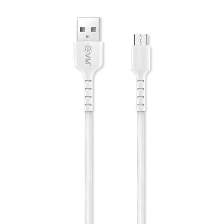 EVM C014 Micro USB Data and Sync Cable, 100 cm (1 m) length, 3 Amp Strongest, Sturdy and Durable, Temperature Protection, Built-in 56k resistance, White EVM C014 Micro USB Data and Sync Cable, 100 cm (1 m) length, 3 Amp Strongest, Sturdy and Durable, Temperature Protection, Built-in 56k resistance, White