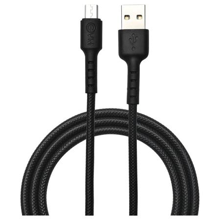 EVM Micro USB Charge & Sync Cable, 100 cm (1 m) length, 4 Amp Stronger, Compatible with all Micro USB Devices, Sturdy and Durable, Tangle free, Temperature Protection, 10000+ Bend Lifespan, Over Temperature Protection, Built-in 56K resistance, Black C-011