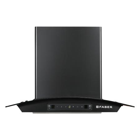 Faber ZEST DLX IN HC SC FL BK 60 Kitchen Hood, Black
