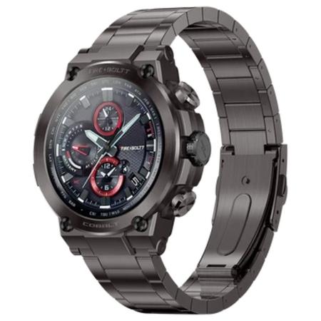 Fire-Boltt Cobalt 3.63 cm (1.43 inch) AMOLED Display, BT Call, 300+ Sports Modes, 4 GB Storage, IP67 Smartwatch, Gun Grey