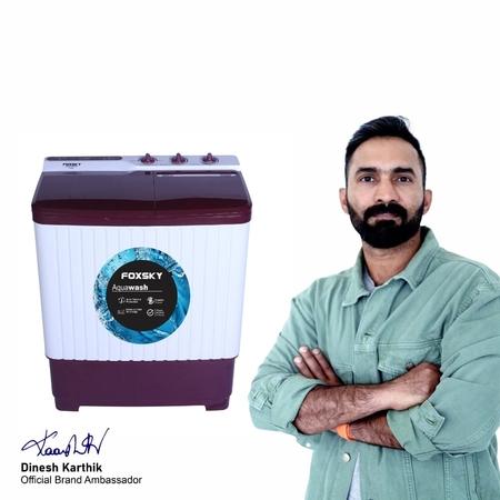 Foxsky 7 Kg Top Loading Semi-Automatic Washing Machine with 3D Scrub Technology, Aqua Wash, Maroon Foxsky 7 Kg Top Loading Semi-Automatic Washing Machine with 3D Scrub Technology, Aqua Wash, Maroon