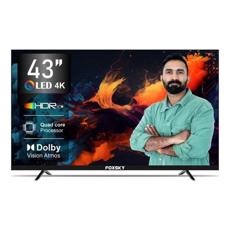 Foxsky 109 cm (43 inch) 4K Ultra HD QLED Smart TV with Dolby Audio (43FS-4K UHD QLED TV) 2025