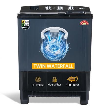 Foxsky 8.2 kg Semi Automatic Top Load Washing Machine with 3D Scrub Technology, Aqua Wash, Black (AW8200SATL)