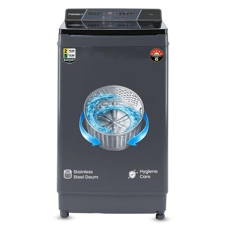 Foxsky 8 kg Top Load washing Machine, 5 Star Pure Wash with Stainless Steel Drum, Double Waterfall, Magic Filter and Multiple Wash Programs, 3D Rollers Technology, Collar Scrubber, Turbo Dry Technology, Fully Automatic Top Load Grey (AW8000FATL) Foxsky 8 kg Top Load washing Machine, 5 Star Pure Wash with Stainless Steel Drum, Double Waterfall, Magic Filter and Multiple Wash Programs, 3D Rollers Technology, Collar Scrubber, Turbo Dry Technology, Fully Automatic Top Load Grey (AW8000FATL)