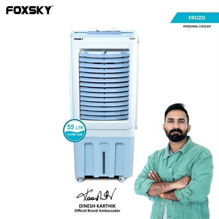 Foxsky Frozo 55 L Personal Air Cooler with Honeycomb Cooling Pads, 100% Copper Motor Foxsky Frozo 55 L Personal Air Cooler with Honeycomb Cooling Pads, 100% Copper Motor