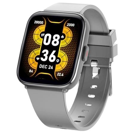 Gizmore GizFit 912 Blaze Smart Watch with Body Temperature Function, Grey
