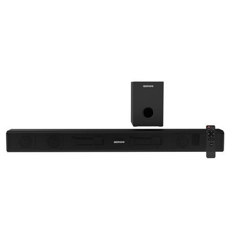 GIZMORE BAR6000 60 W RMS Wired Soundbar with 360 Degree Surround Sound & Extra Deep Bass Subwoofer, Wall Mounted, Multi Connectivity & Remote Control connect with Mobile TV/PC and Projector