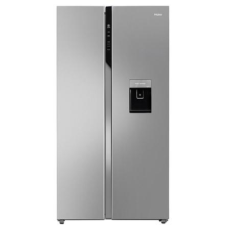 Haier 596 L 3 Star Side By Side Refrigerator with Deo Fresh Technology, Regal Steel, HRS-682WRSU1