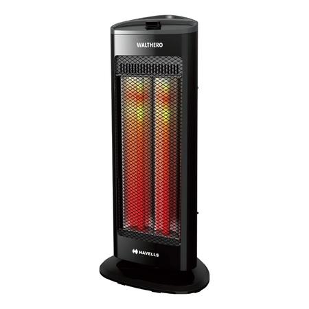 Havells Walthero 1000 Watt Room Heater with Two Carbon Heating Tubes, Tip Over Protection, Silent Operation, Anti Rust Protection, 2 years Manufacturer Warranty (Black) Havells Walthero 1000 Watt Room Heater with Two Carbon Heating Tubes, Tip Over Protection, Silent Operation, Anti Rust Protection, 2 years Manufacturer Warranty (Black)