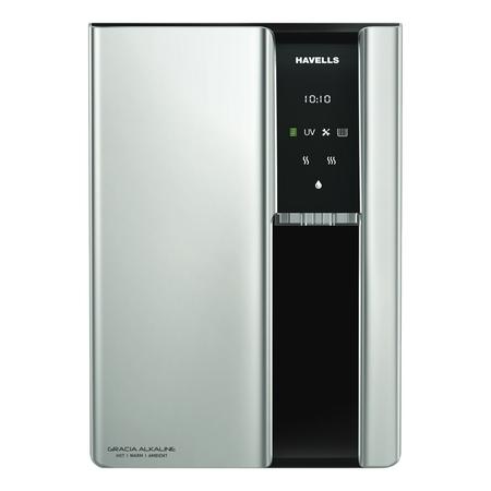 Havells Gracia Alkaline, 7.5 Litres, 60 Watts, RO + UV Water Purifier, 8 Stage Purification Technology, Silver and Black Havells Gracia Alkaline, 7.5 Litres, 60 Watts, RO + UV Water Purifier, 8 Stage Purification Technology, Silver and Black