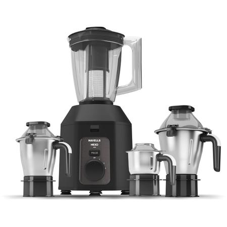Havells Hexo 1100 Watts 4 Jar Mixer Grinder, Black