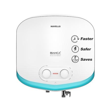Havells Bianca Plus 25 L 5-Star Storage Geyser with Feroglas Tank, Incoloy Heating Element, Whirlflow Technology & Shock-Safe Plug