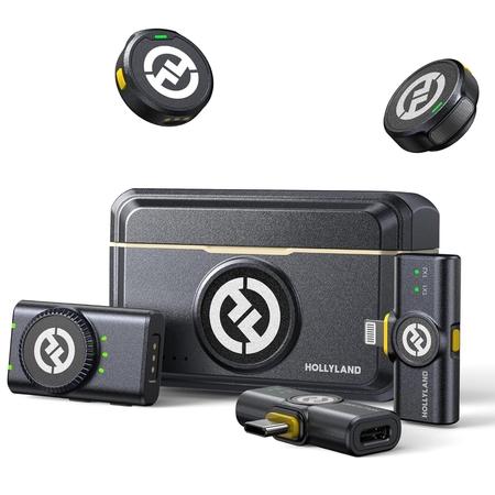 Hollyland Lark M2 Combo Wireless Microphone, Black Hollyland Lark M2 Combo Wireless Microphone, Black