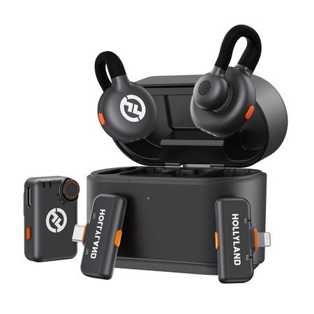 Hollyland Lark M2S Ultimate Combo Wireless Microphone, Black