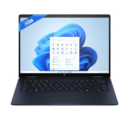 HP Envy X360 14-fc0124TU 2-in-1 Laptop (14 inch (35.56 cm)/Intel Core Ultra 7 155U/16 GB LPDDR5 2DM 6400/512 GB/Intel Graphics/Multi Touch Enabled, 48-120 Hz/OST W11 I MSO/USB C rechargeable Tilt Pen MPP2.0), Atmospheric Blue