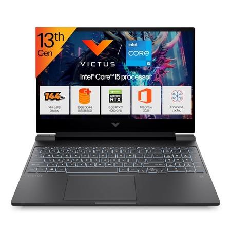 HP Victus 15-FA2701TX Gaming Laptop (Intel Core i5-13420H/16 GB /512 GB SSD/6 GB-Nvidia GeForce RTX 4050 /Windows 11 Home/MS Office Home 2024/Full HD), 39.62 cm - 15.6 inch, Performance Blue HP Victus 15-FA2701TX Gaming Laptop (Intel Core i5-13420H/16 GB /512 GB SSD/6 GB-Nvidia GeForce RTX 4050 /Windows 11 Home/MS Office Home 2024/Full HD), 39.62 cm - 15.6 inch, Performance Blue